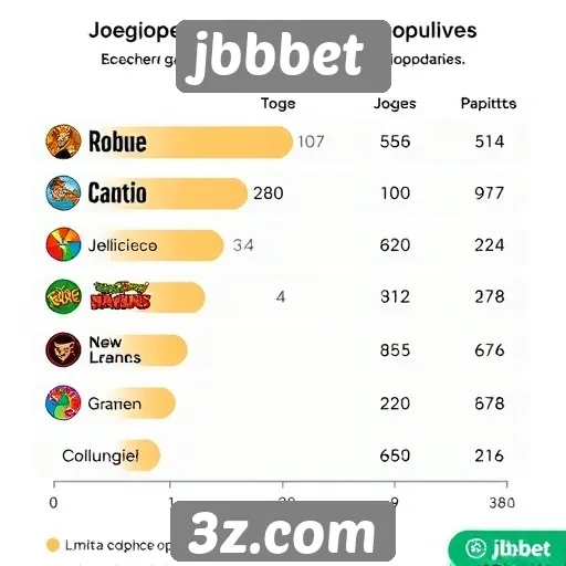 Estatísticas de popularidade dos jogos no JBBBet